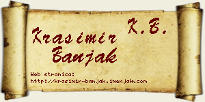 Krasimir Banjak vizit kartica